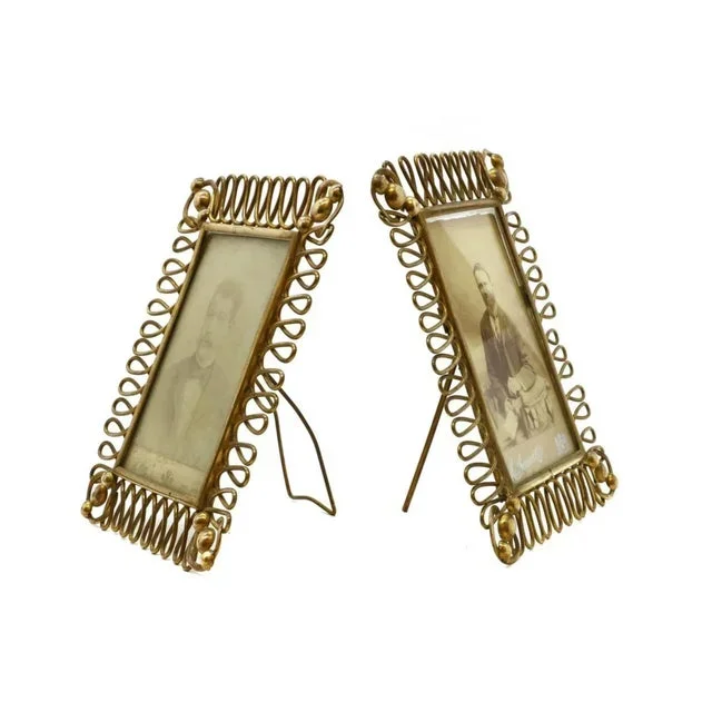Pair of English Brass Frames, C. 1900