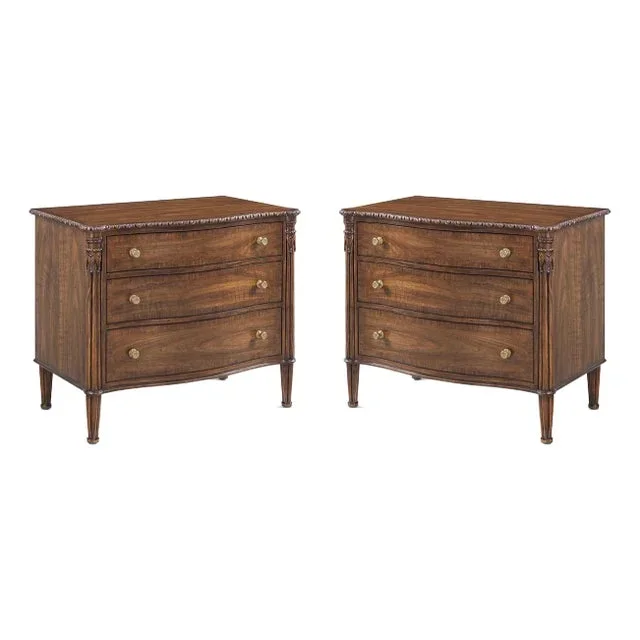 Pair of Large English Nightstands
