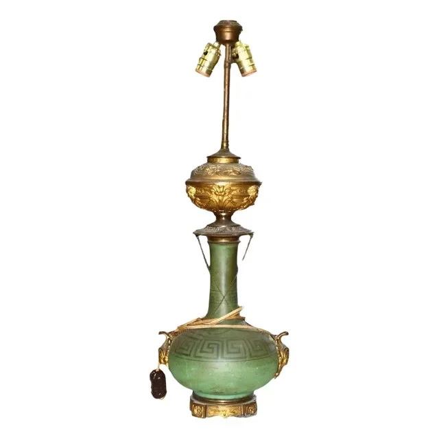 Pair of Late 19th Century Victorian Kerosene Lamps (converted)
