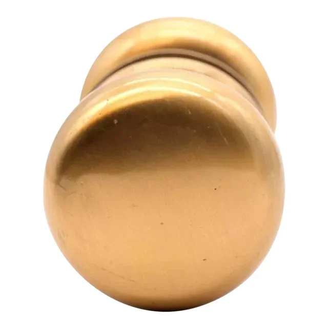 Pair of Late 20th Century Lacquered Brass Door Knobs With Rosettes