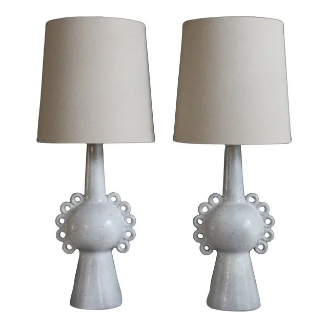 Pair of Mid 20th Century Soholm Stenoj Influence Lamps