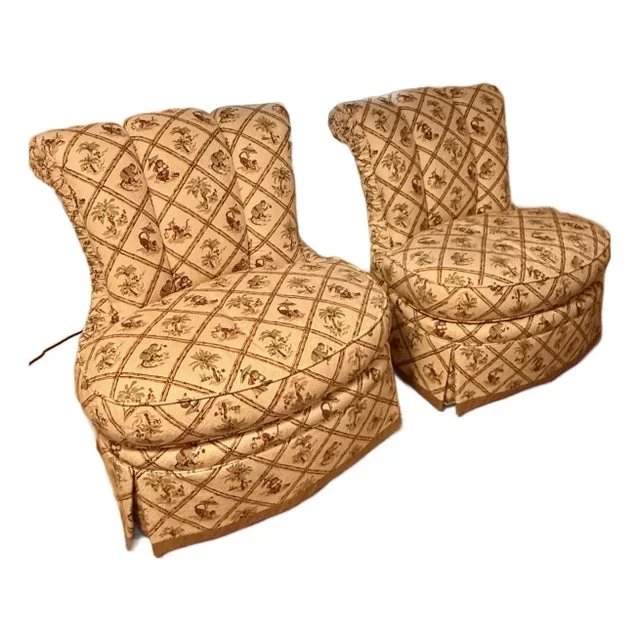 Pair of Vintage Monkey Slipper Chairs by Century