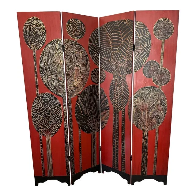 Palm Tree Screen Room Divider