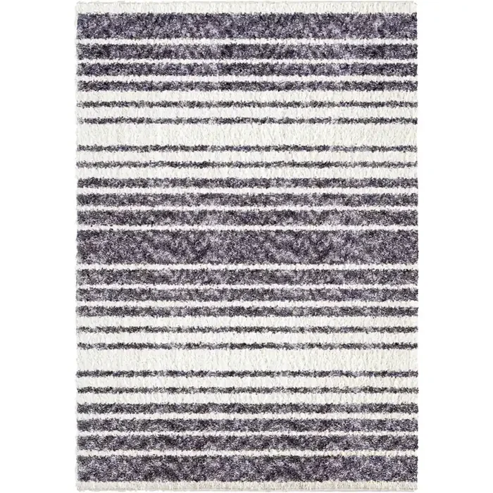 Palmetto Living Cotton Tail Ombre Stripe Grey Machine Woven Area Rugs