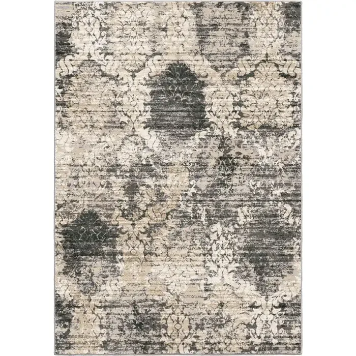 Palmetto Living Riverstone Oxford Burst Cloud Grey Machine Woven Area Rugs
