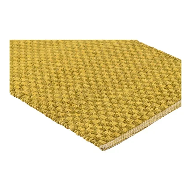 Part & Parcel Goods Textured Check Rug, 10’x14′, Lime and Olive