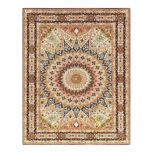 Pasargad DC Fine Hand Knotted Silk & Wool Tabriz Rug