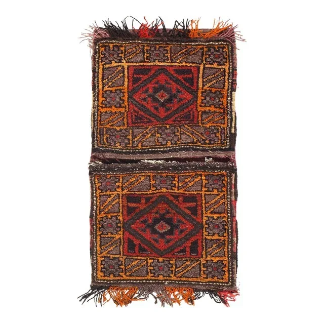 Pasargad DC Vintage Hand Knotted Shiraz Saddle Bag