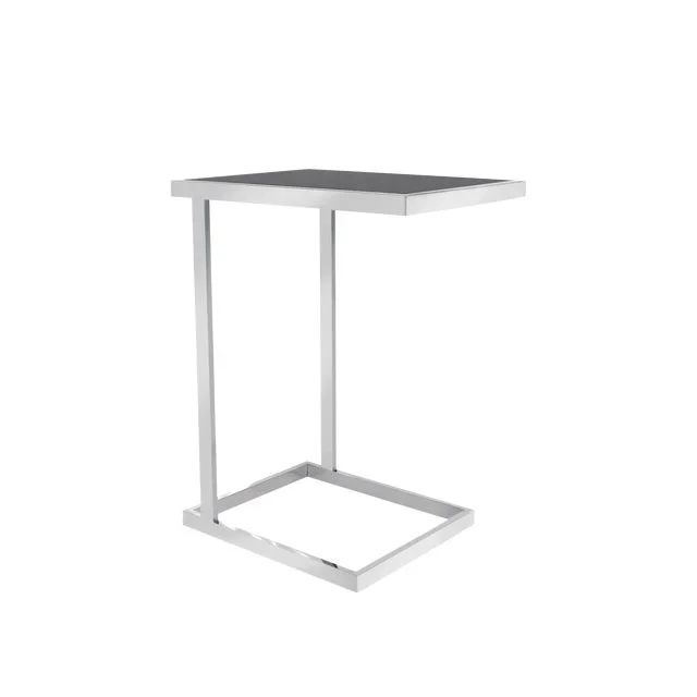 Pasargad Home Luxe Collection Steel & Glass End Table