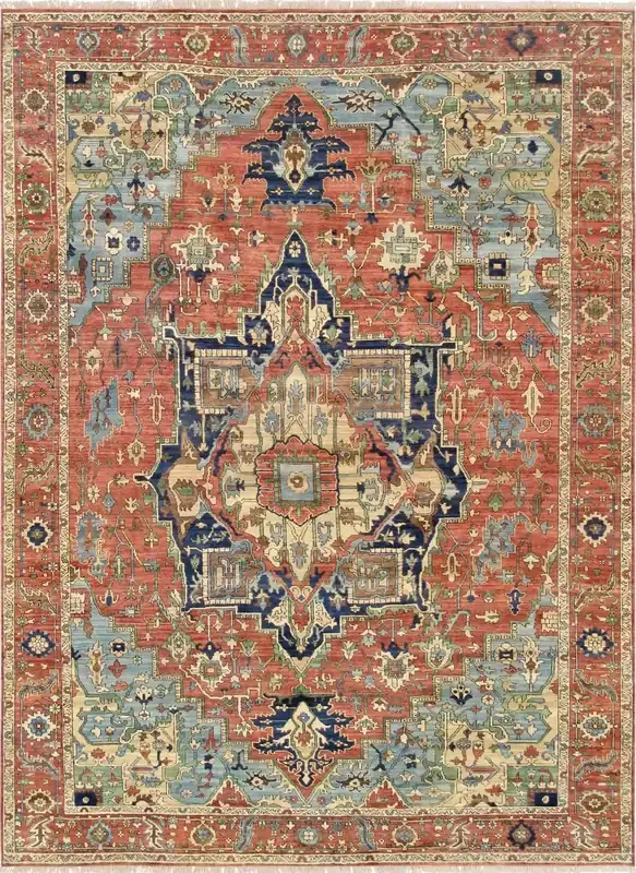 Pasargad Home PH-6 Serapi Hand-knotted Rust Area Rug