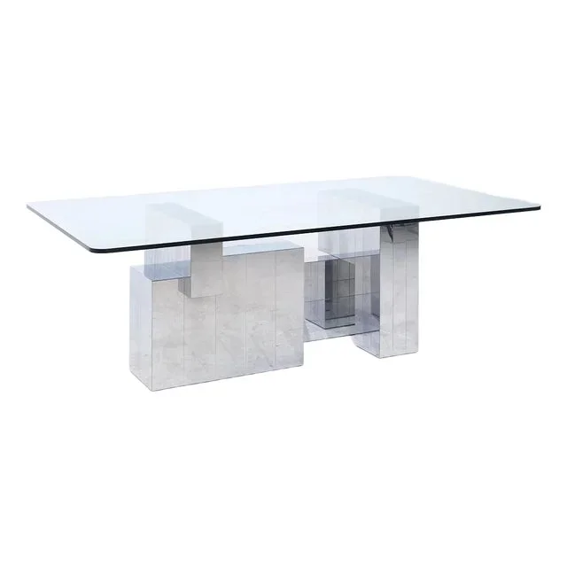 Paul Evans for Directional Mid Century Chrome Cityscape Dining Table