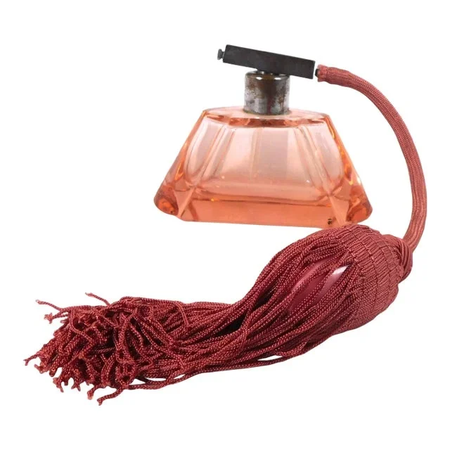 Peach Cut Crystal Perfume Atomizer