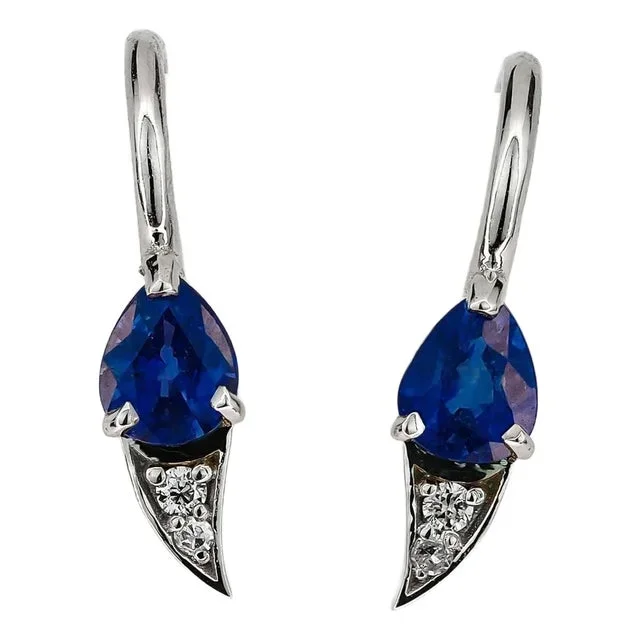 Pear Sapphires Earrings- Set of 2