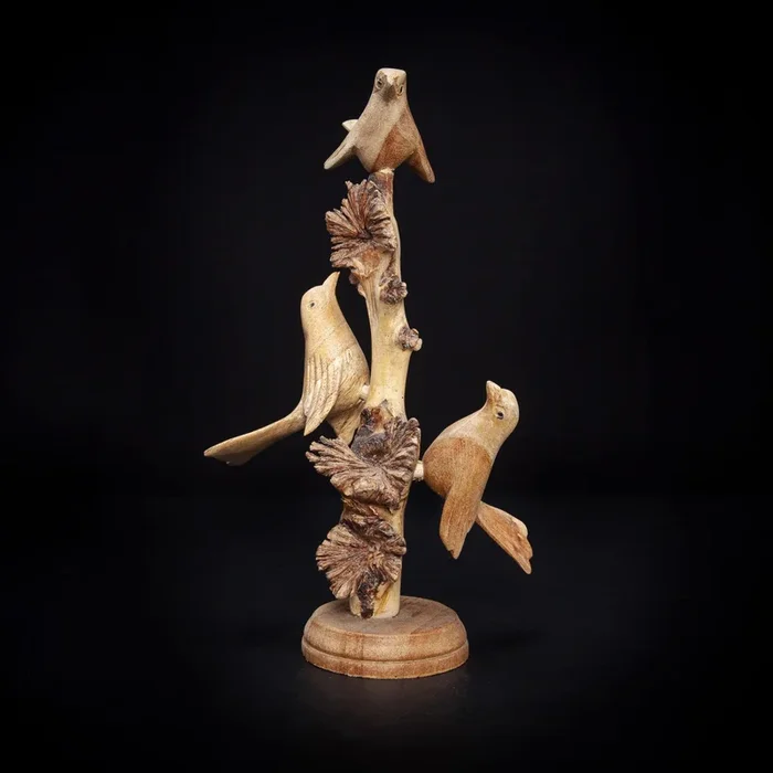Perched Bird Carving