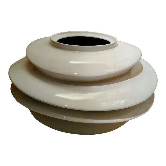 Phillips Collection White Spiral Bowl Planter