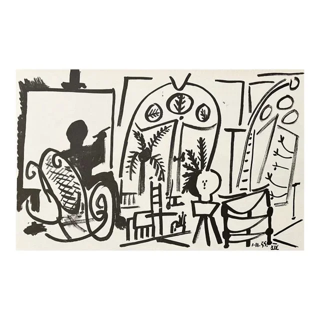 Picasso Sketchbook Carnet De La Californie Lithograph 14 Dated 1/11/1955