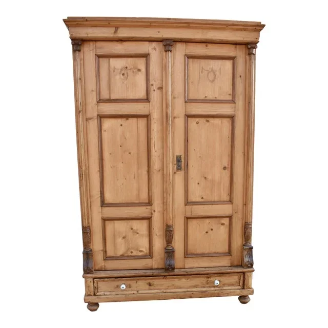 Pine Two Door Armoire, Hungary, Circa 1880