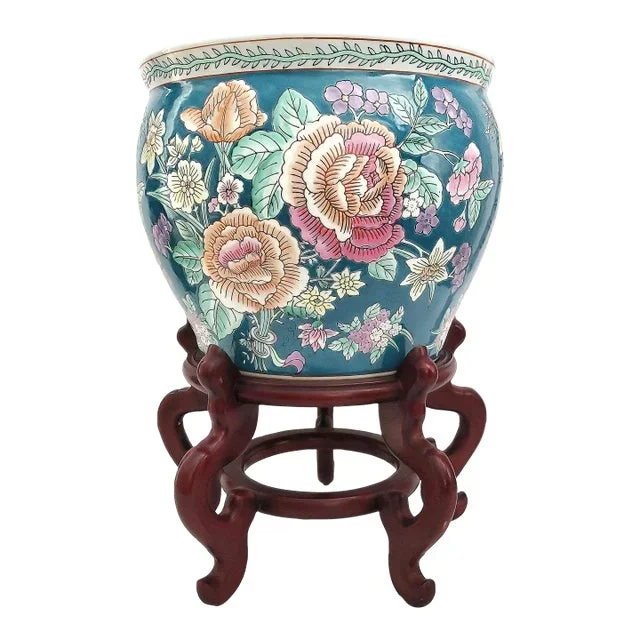 Planter Fishbowl Goldfish Gold Fish Bowl & Stand