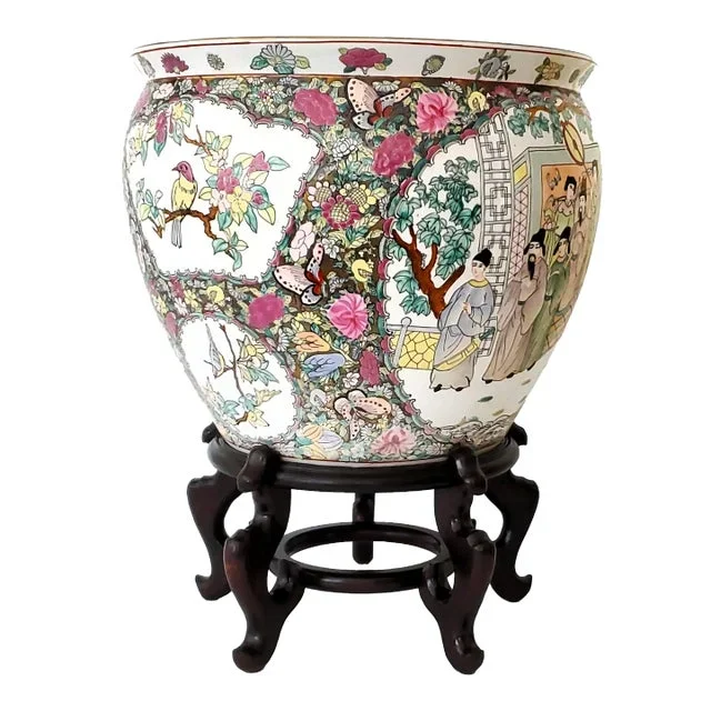 Planter Fishbowl Goldfish Gold Fish Bowl & Stand