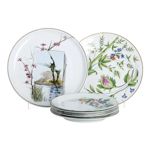 Plates in Porcelain, Set of 6