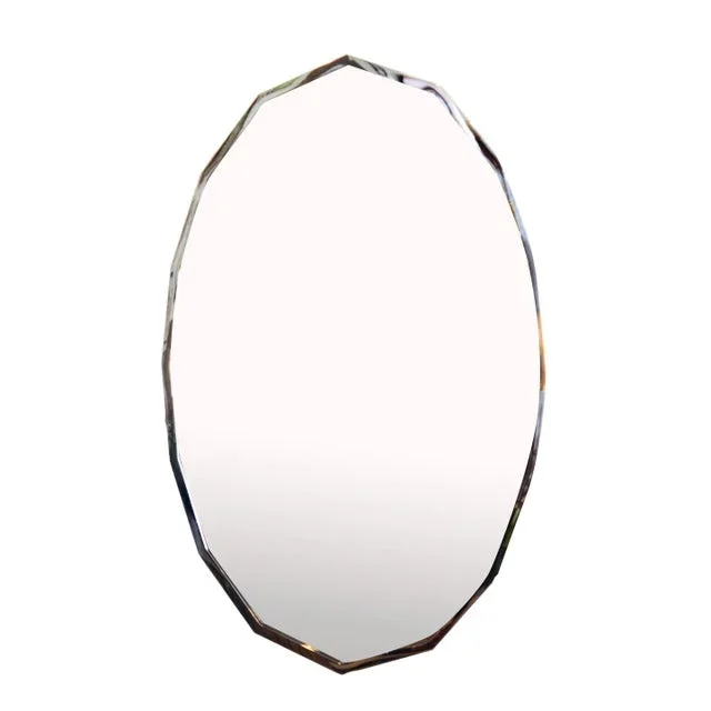Polished Stainless Steel Gibson Studio Paul Oval Mirror