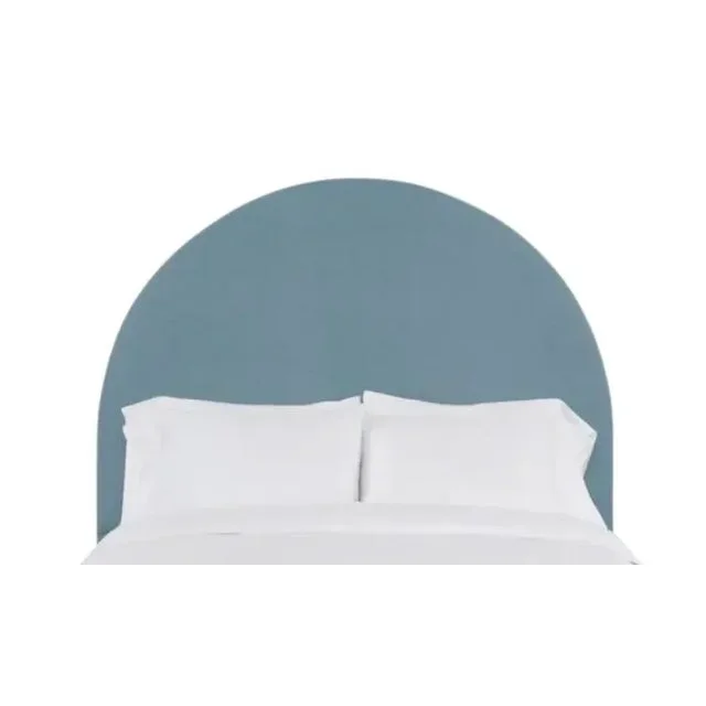Poppy Queen Headboard, Blue Velvet