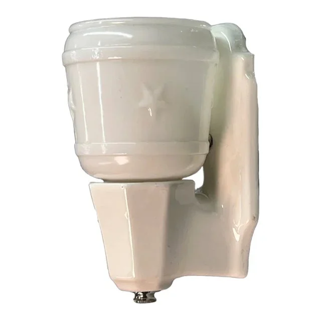 Porcelain Bath Sconce With Star Shade #2524