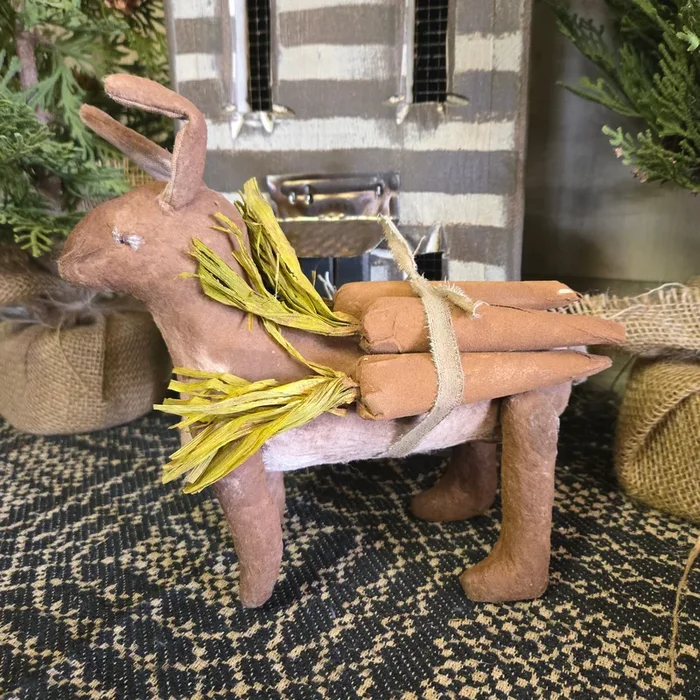 Primitive Bunny with Carrot Sack