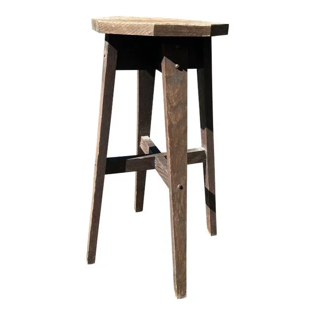 Primitive Octagonal Wooden Stool