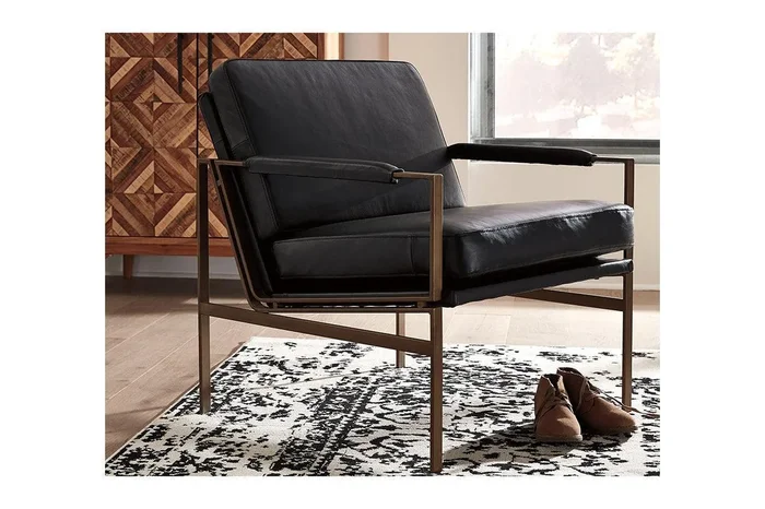 Puckman Black Accent Chair