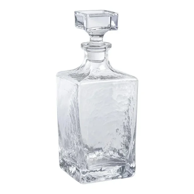 Puertollano Hammered Glass Decanter