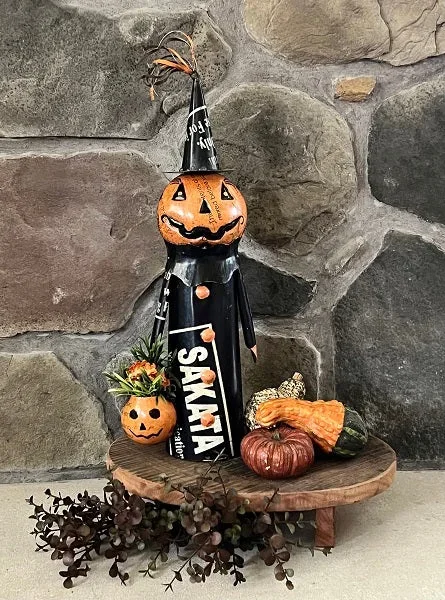 Pumpkin Man with Candy Bucket