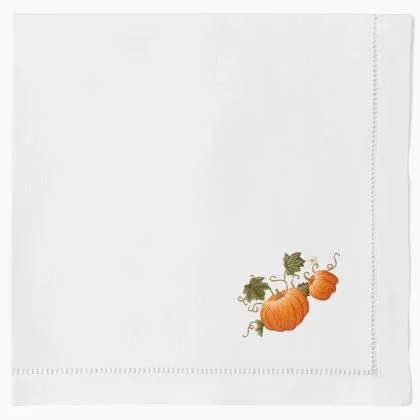 Pumpkins Grande Dinner Napkin by Henry Handwork