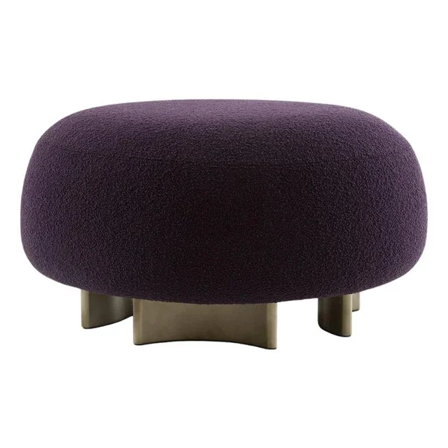Punto E Virgola Bouclé Wool Pouf by Morica Design
