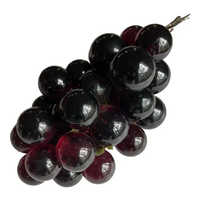 Purple Lucite Mid-Century Grape Cluster