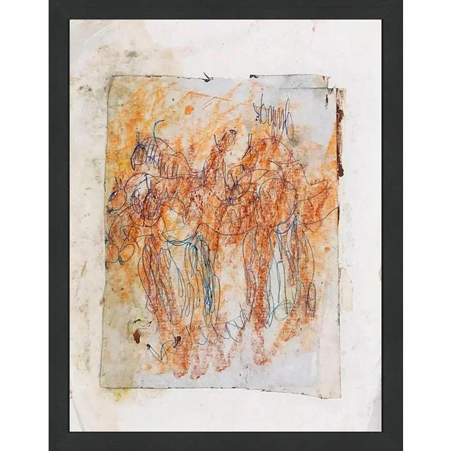 Purvis Young Gathering (Original Mixed Media on Paper)