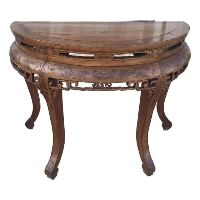 Qing Dynasty Demi Lune Console-2