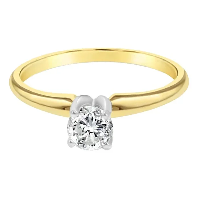 Quarter Carat Brilliant Solitaire Diamond Engagement Ring, Size 3