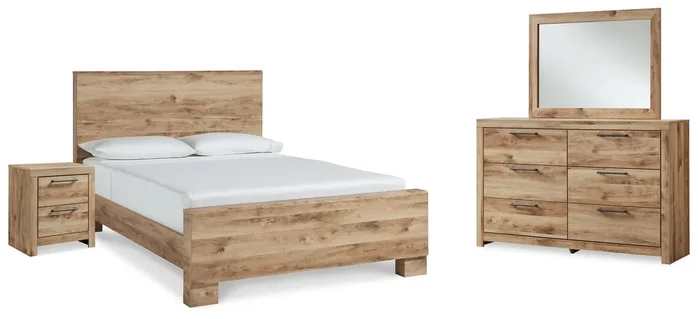 Queen Panel Bed, Dresser, Mirror, And Nightstand