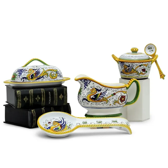 RAFFAELLESCO: Bundle with Butter Dish + Sauce Boat + Parmesan Bowl + Spoon Rest