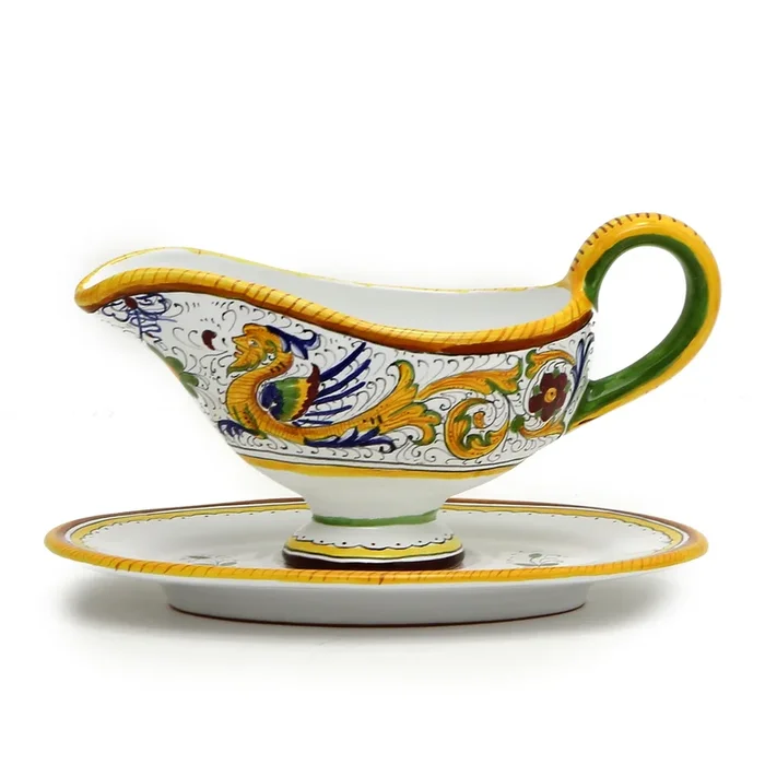 RAFFAELLESCO DELUXE: Gravy Sauce Boat with Tray
