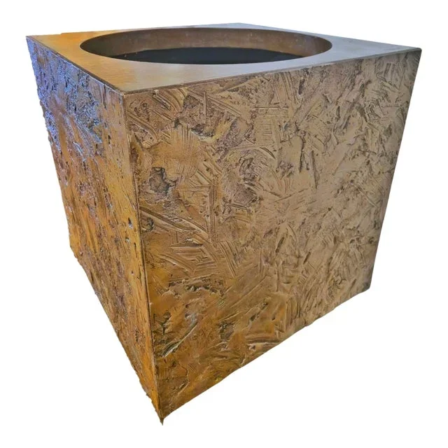 Rare Early ’70s Bronze Abstract Planter Box by McCarroll & Gillespe for Forms+surfaces