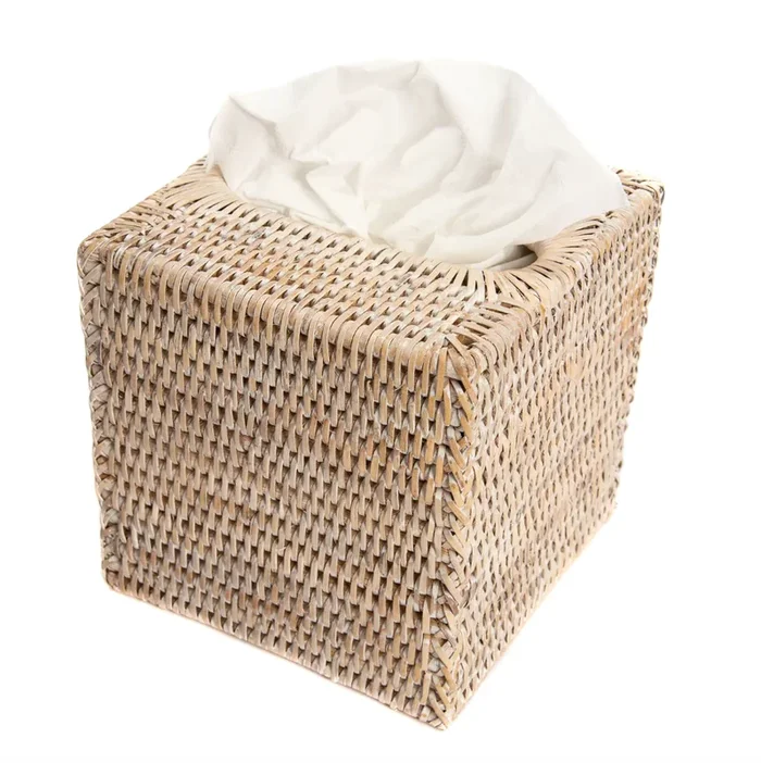 Rattan Tissue Box Cover