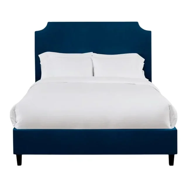 Reagan Full/Double Bedframe, Navy Velvet