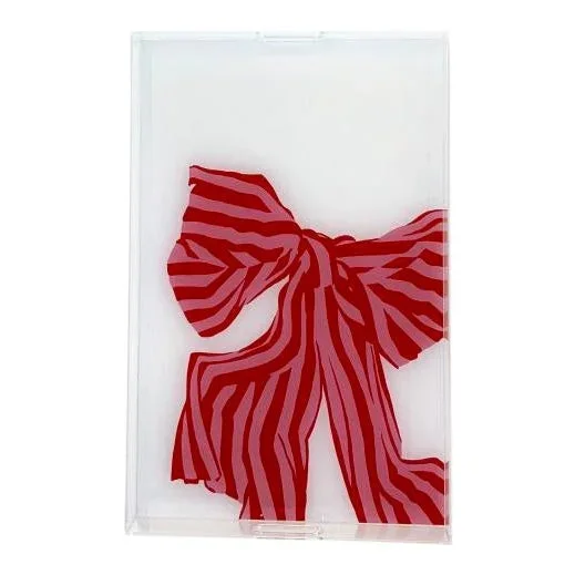 Red Bow by Angela Blehm Tray