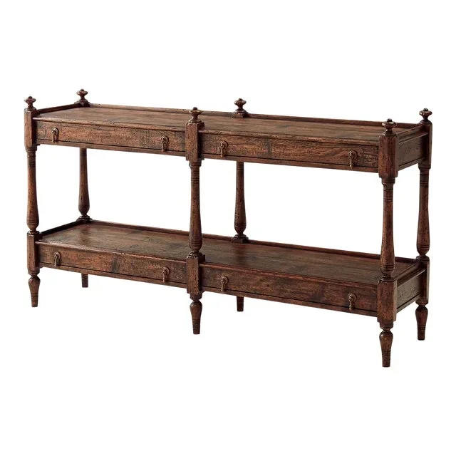 Regency Style Antiqued Console Table
