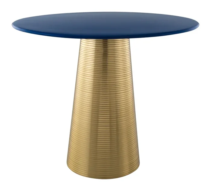 Reo Side Table Blue & Gold