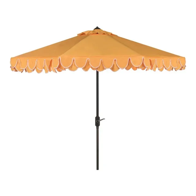 Resistant 9 Ft Auto Tilt Umbrella in Yello & White