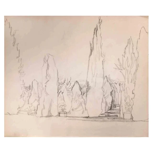 Reynold Arnould, Landscape, Drawing, Mid-20th Century