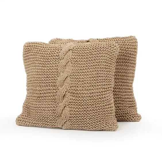 Rilo Braid Outdoor Pillow-Oatmeal-Set of 2-20